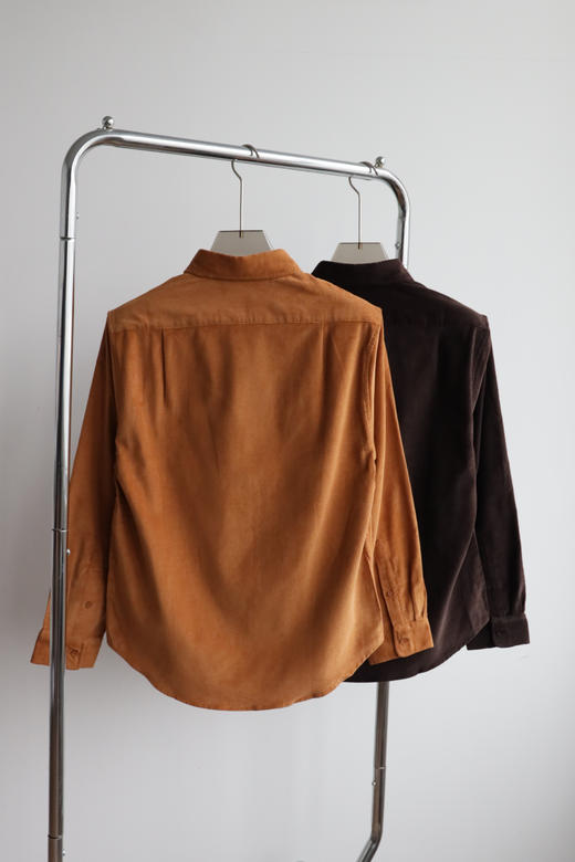 L.A.C 法渔 秋冬 百搭灯芯绒棉质纯色衬衫 CS003 商品图4