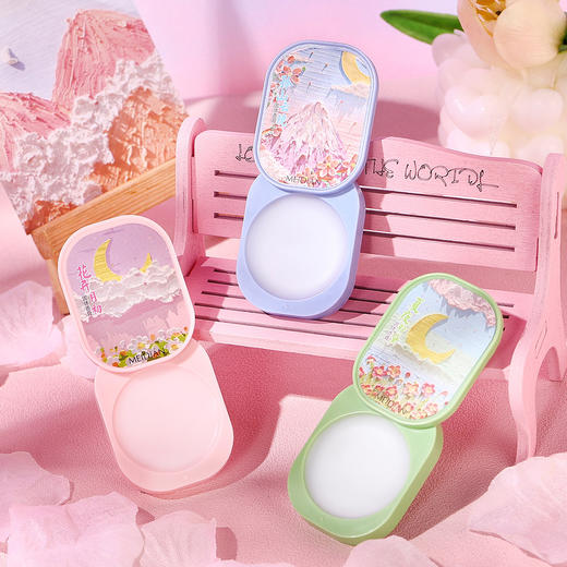 「9.9到手！3盒礼盒装」魅点清新花季礼盒装固态香膏油画风淡香牛奶香膏学生党套装香氛精油 商品图2