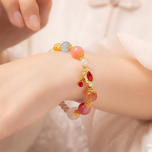 【故宫饰品】国色芳华多宝水晶手串文创手链新年本命年生日礼物女生 商品图3