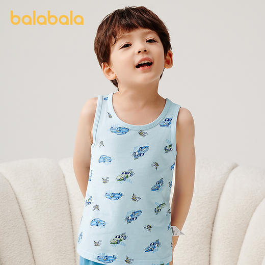 巴拉巴拉儿童背心男童宝宝中童打底棉软亲肤无袖两件装舒适亲肤 商品图2