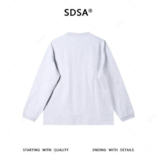 5686011SDSA男士秋冬新款痞帅男装简约纯色亨利领长袖T恤百搭休闲舒适潮 商品图5