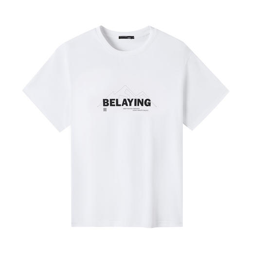 GXG男装【100%棉】26夏季时尚创意日常通勤圆领百搭男式短袖T恤K&C 商品图2