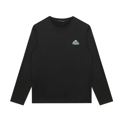 GXG男装【100%棉】秋季简约山系日出休闲圆领百搭男式长袖T恤K&C 商品图2