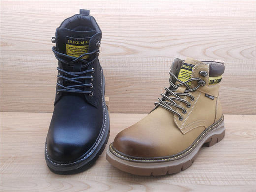 豪行冬季新款正品真皮马丁靴时尚休闲耐磨系带男棉鞋13442056 商品图2