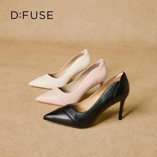 Dfuse迪芙斯2026春季新款尖头软边柔软羊皮通勤单鞋细高跟鞋女鞋DFE1111003 商品图6