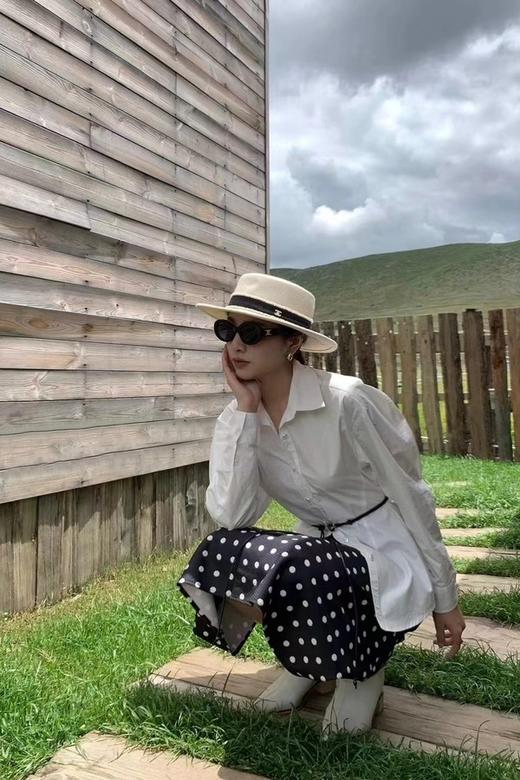 LNNNS 珍珠扣点缀收腰衬衣 16923 商品图5