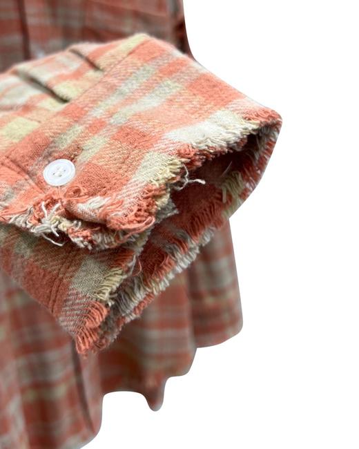 男款宽松毛边格纹长袖衬衫zo 商品图2