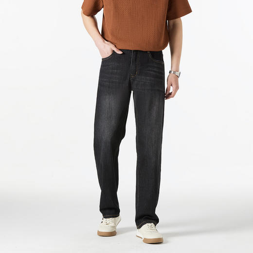 GXG男装26春季复古时尚牛仔裤日常通勤简约潮流百搭男式直筒裤K&C 商品图1