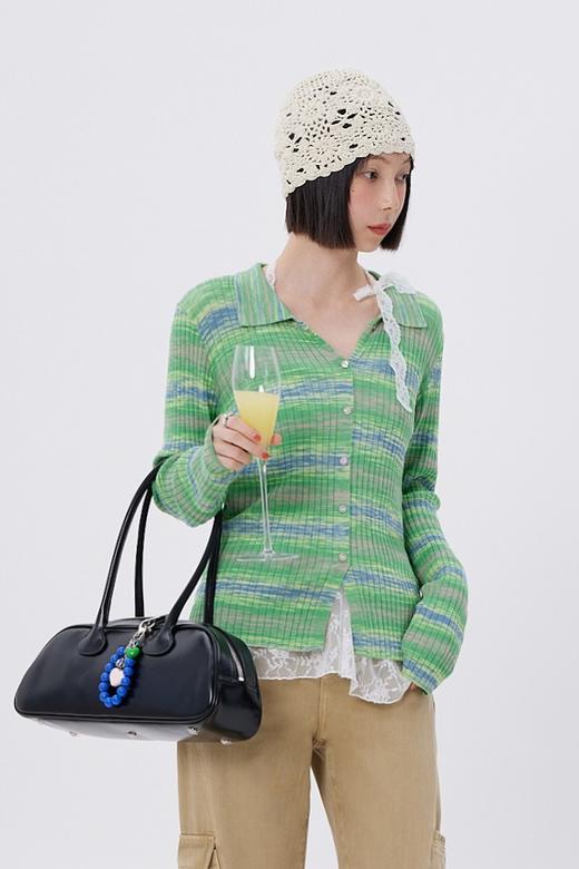 LNNNS 时尚渐变彩色修身显瘦针织上衣 21837 商品图1