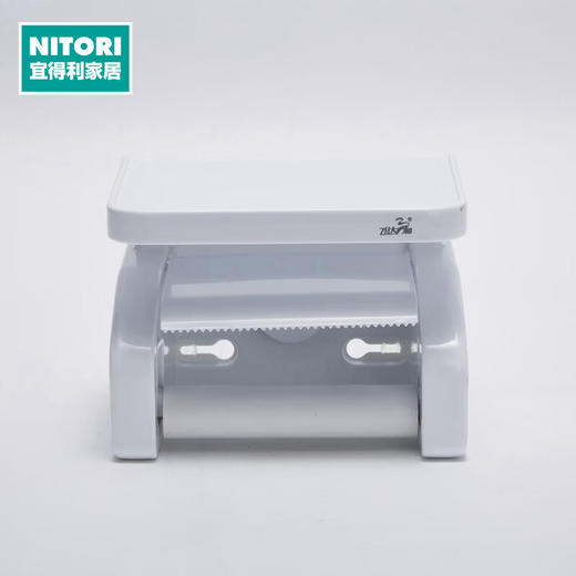 NITORI宜得利家居 壁挂式厕所卫生间免打孔强力吸壁卷筒纸巾架纸巾盒 商品图0
