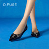 Dfuse迪芙斯2026春季新款尖头交叉带小钻扣轻朋克小猫跟单鞋女鞋DFE1111051 商品缩略图3