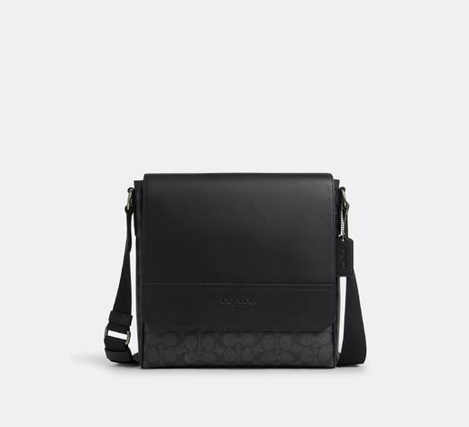 3折！Coach 男士经典老花Houston翻盖挎包 商品图0