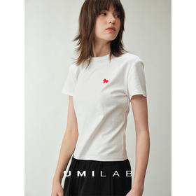 UMILAB｜骐骥*新年系列 科技奶油棉软糯亲肤小马刺绣修身T恤T787W
