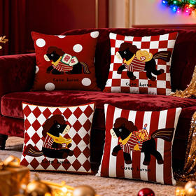 【超高级的双面马年抱枕】新年卡通可爱双面图案绒布抱枕套 生肖马年靠枕客厅 沙发软萌装饰枕玩偶