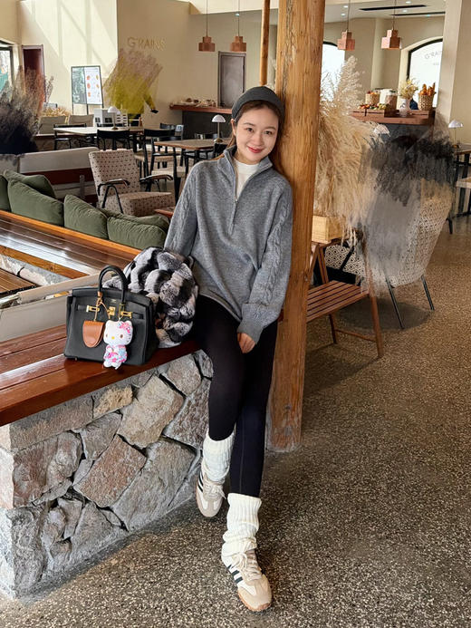 美丽奴羊毛立领毛衣，现货 商品图13