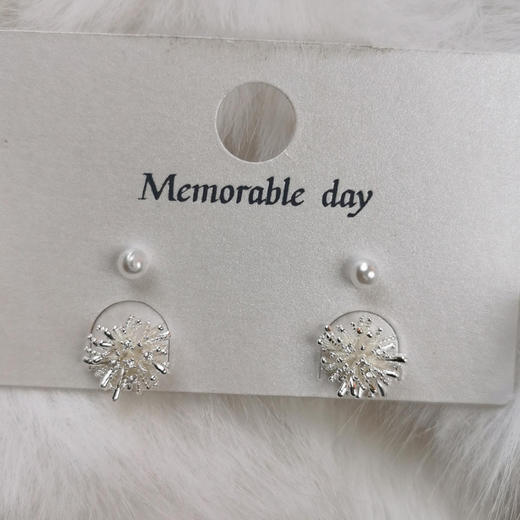 银色高级感银针气质耳钉组合纪念日百货门店同款163594261 商品图3