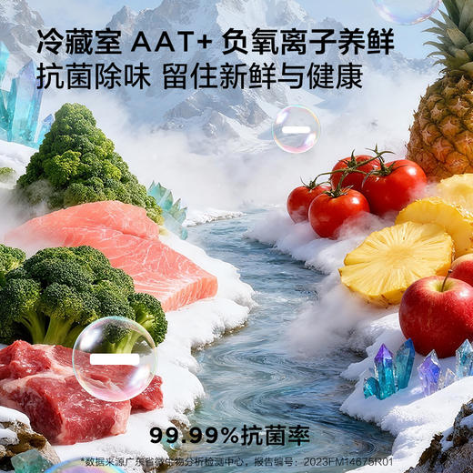 【新品上市】TCL 大至鲜479升法式多门四开门超窄小户型大容量净味抗菌深冷速冻电冰箱 R479V7-D 商品图9