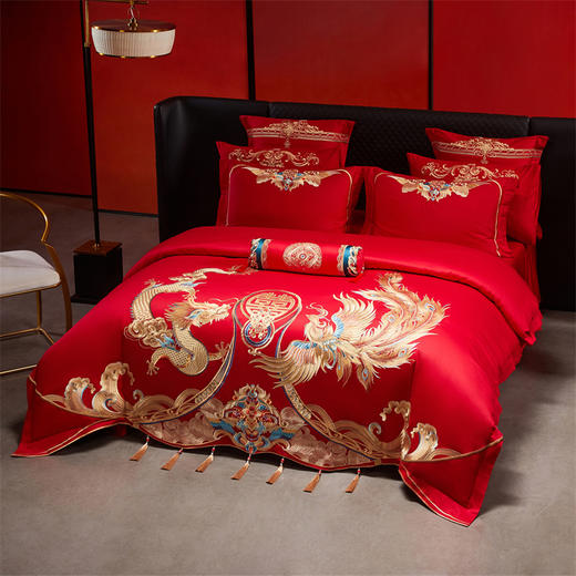 【婚庆套件集合】全棉中式精美苏绣婚庆多件套 商品图1