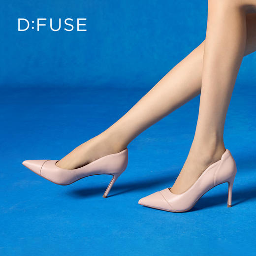 Dfuse迪芙斯2026春季新款尖头软边柔软羊皮通勤单鞋细高跟鞋女鞋DFE1111003 商品图3