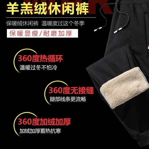 昆潮 羊羔绒加厚保暖休闲长裤（多色） 商品图2