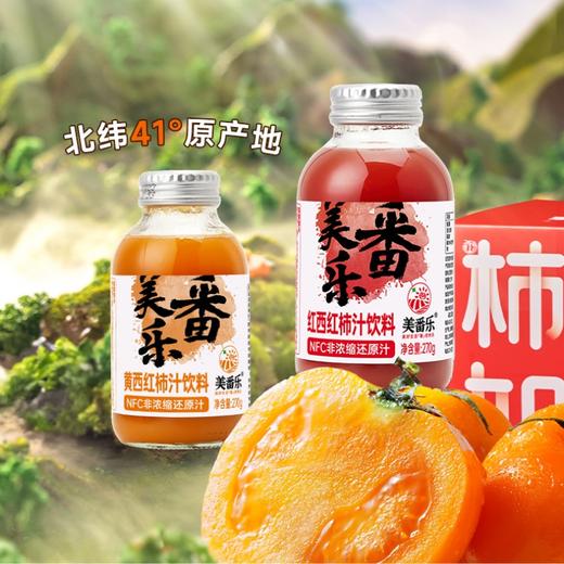 柿柿如意西红柿汁红色礼盒   95%NFC非浓缩还原汁 原汁原味 无添加 浓郁不酸涩 餐后来一杯  解腻又清爽 春节/年货之选 270g/瓶 商品图6