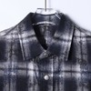 5719SDSA秋冬新款痞帅男装复古扎染格纹格子按扣长袖衬衫百搭休闲衬衣 商品缩略图2