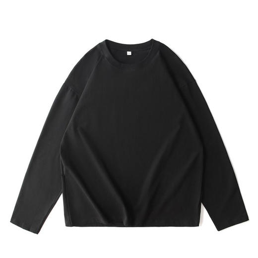 【100棉】罗蒙春秋款男士长袖T恤圆领纯色弹力柔软经典百搭上衣 商品图1