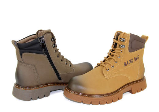 豪行男靴秋冬新款13462101时尚真皮百搭休闲马丁靴加厚保暖 商品图2