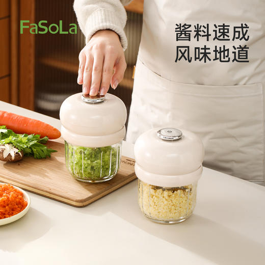 FaSoLa厨房多功能料理机捣蒜器绞肉器家用辅食蒜泥打蒜器舒芙蕾电动料理机 商品图0