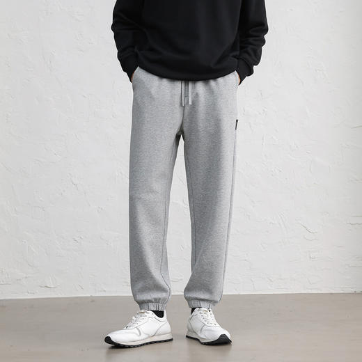 GXG男装25秋季时尚弹力松紧腰抽绳垂感亲肤束脚裤男式休闲长裤K&C 商品图8