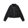 谜底牛仔外套长袖2026年春季新品黑色百搭大口袋酷感女261MW0228 商品缩略图4