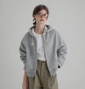 老米优品🎈3-5天！韩代同款！《松弛感薄绒连帽卫衣外套》超洋气百搭~ 宽松落肩袖，显瘦慵懒，冬季内搭，春季外穿！WT260119A