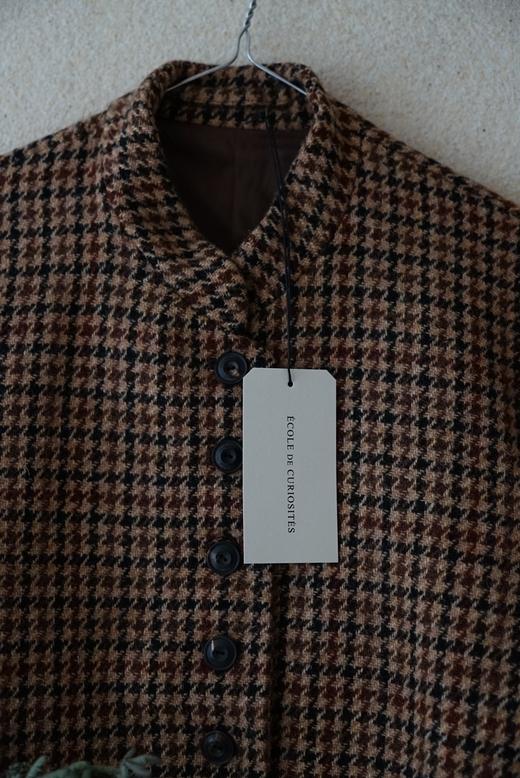 ECOLE DE CURIOSITES复古格纹短外套 商品图13