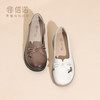 复古风真皮平底妈妈鞋女蝴蝶结浅口单鞋舒适软底奶奶鞋6C8659-7 商品缩略图1