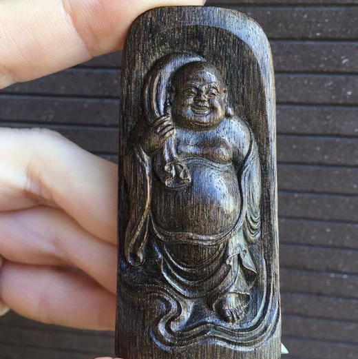 【青山特惠】沉水文莱沉香【布袋弥勒佛】随型吊坠，野生老料 12.7g c50 商品图1