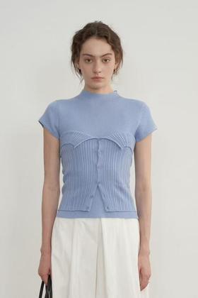 LNNNS 高级时尚叠穿修身T恤两件套 21854