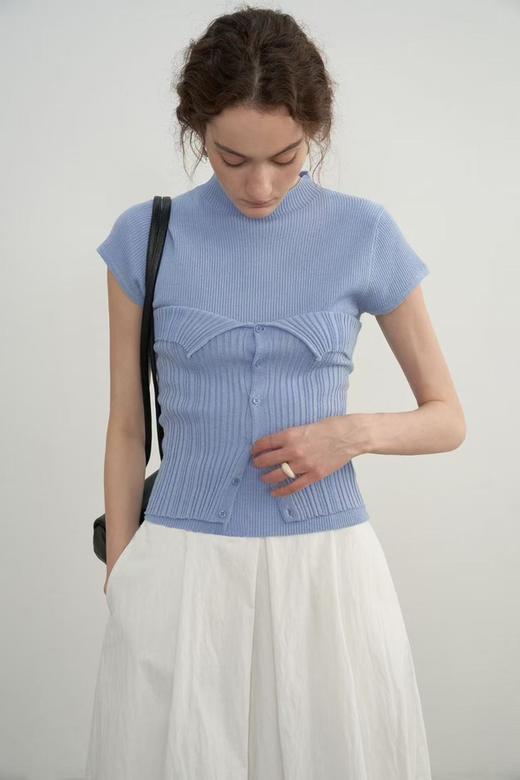 LNNNS 高级时尚叠穿修身T恤两件套 21854 商品图5