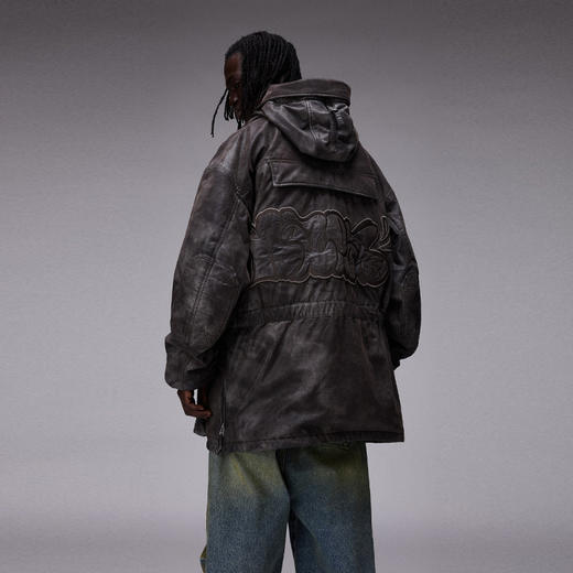 Napapijri 男士字母徽标 Skidoo PDF 防风连帽卫衣 黑灰色 NP0A8B9WFDY1 商品图6