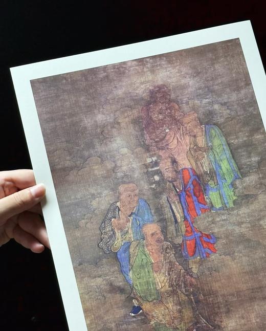 《宋 明州惠安院五百罗汉图》，精装外函，散页100张单面印刷，内页尺23*50.2cm，画芯尺寸20*42cm。附经折装导读册，郁伟年主编，宁波出版社2023年7月一版一印，定价2880，售价1598 商品图9