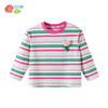 贝贝怡童装女童长袖条纹T恤纯棉上衣2026春季新款儿童打底衫潮ZB1FS037 商品缩略图6