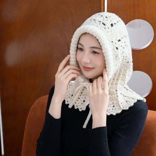 苏苏姐家晴窗候雪拼花帽子手工DIY编织钩针粗羊毛线团材料包 商品图3