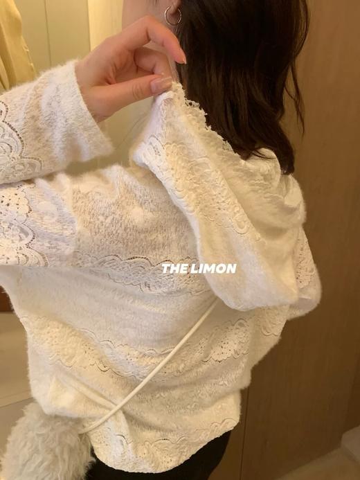 老米优品🎈3-5天。软乎乎仙女衣~!《重工钩花连帽水溶蕾丝衫》过渡季本命温柔衫！宽松版型，慵懒垂感好，谁穿谁显瘦！CY260119A 商品图5