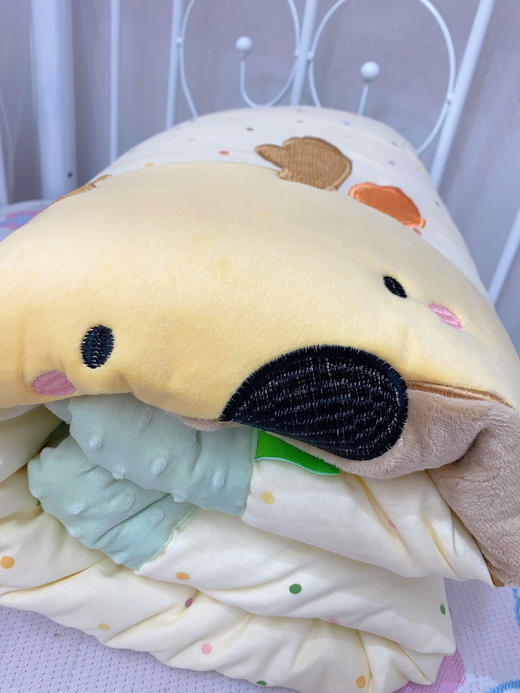 松植屋A类母婴级双层纱豆豆绒儿童安抚豆豆被宝宝新生儿被子午睡小盖被 商品图8