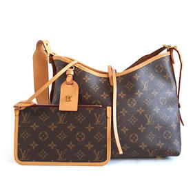 【95新】LV路易威登M46203小号棕色老花Carryall单肩斜挎包女士 190126AK03