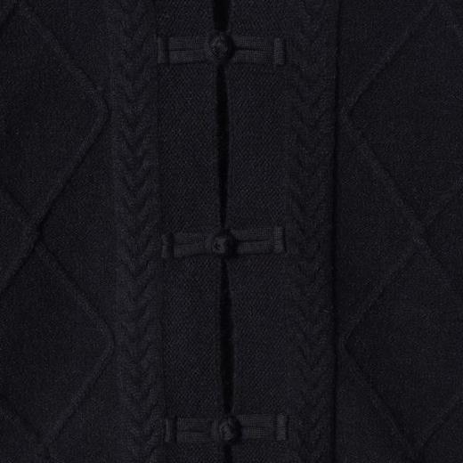 82555SDSA男士秋冬新款痞帅男装国风纯色菱形一字扣开衫毛衣百搭休闲 商品图3