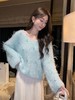 张心子【蓝色雪山】秋冬氛围感仙气马海毛毛衣 U2511117 商品缩略图4