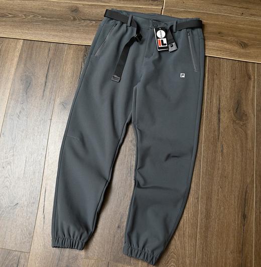 加绒加厚长裤 斐乐FILA秋冬季加绒加厚男士腰带款舒适休闲长裤 商品图2