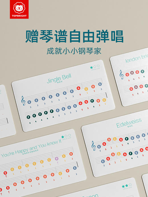 特宝儿木质儿童小钢琴可弹奏乐器入门多功能电子琴玩具新年礼物 商品图5
