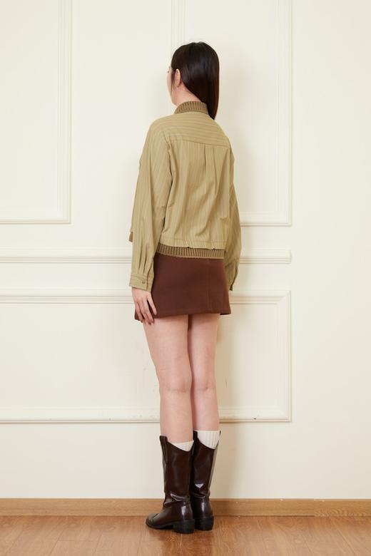 LNNNS 文艺复古条纹气质通勤拼接上衣 22028 商品图3