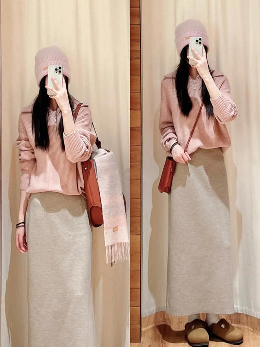 【高品质私服】【IC粉色半拉链套头针织衫】甄选来自高原的珍贵牦牛绒，兼顾温暖与造型感G1646-CC【无标出货 介意慎拍】 商品图3